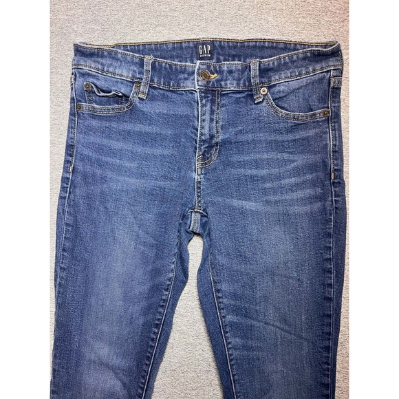 Gap Denim Jeans Women 27 (30x28 Actual) Skinny Regular Fit Medium Mid Rise Blue - Picture 2 of 11